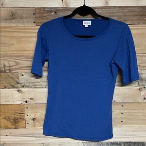 LuLaRoe size XS Royal Blue 3/4 Sleeve Stretchy & Soft Lightweight Fitted T-shirt